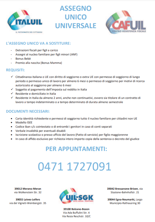 Assegno Unico Universale